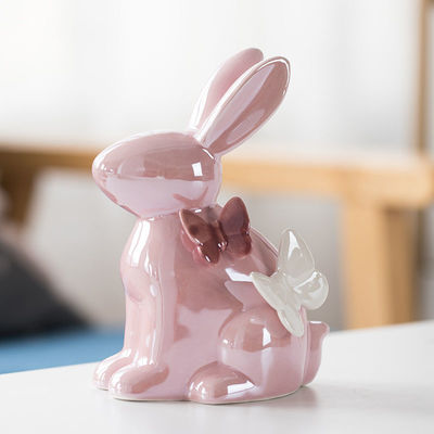 To figure custom stainless steel plated rabbit and fiberglass abstract rabbit