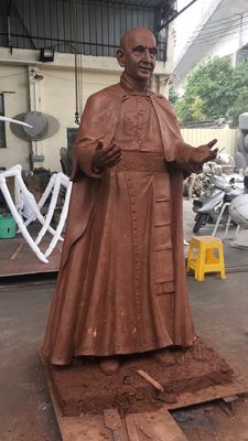 Religious Figures Copper Famous Portrait Sculpture For Exhibition Hall
