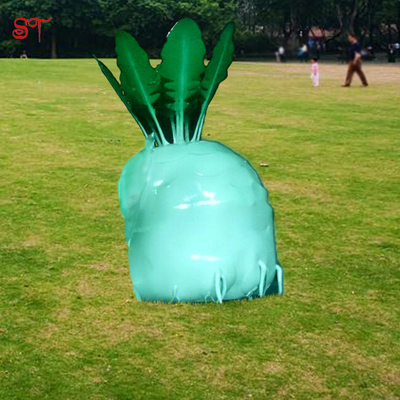 Salted Vegetable Green Large Outdoor Metal Sculpture Stainless Steel Statue Patio Yard Farm Ranch Decoration