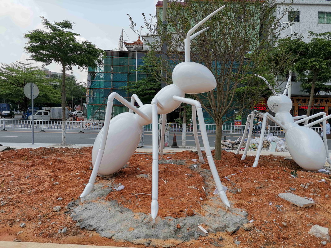 White Ant Metal Animal Sculptures Square Contemporary Garden Ornaments