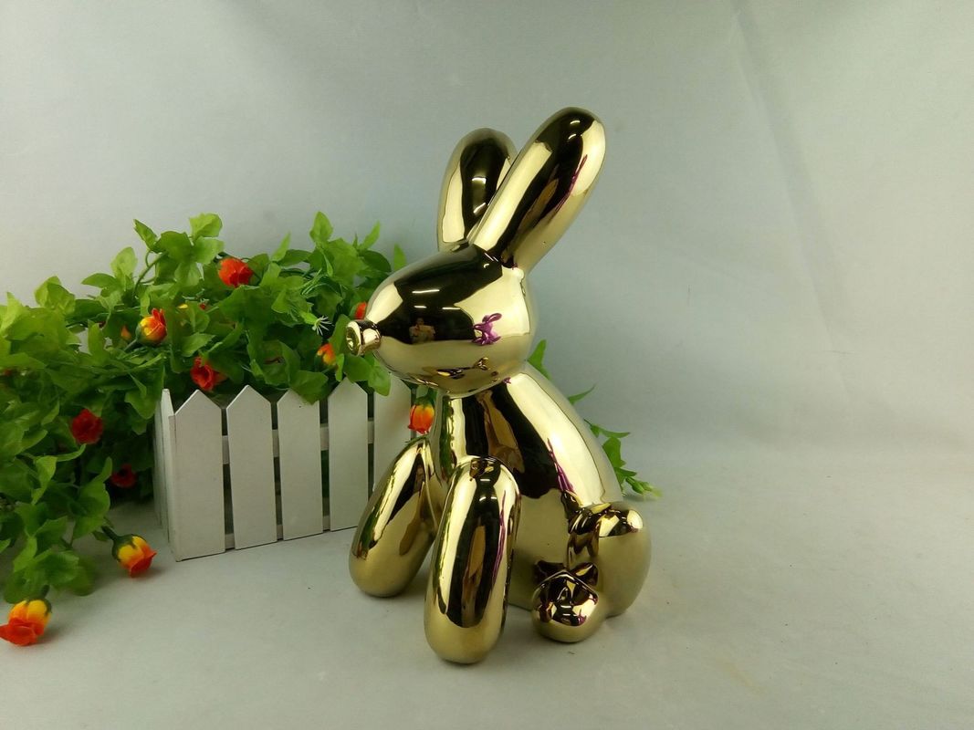 To figure custom stainless steel plated rabbit and fiberglass abstract rabbit