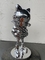 Serpente de prata estilo galvanizado de Cat Sculpture By Hand Balloon do espaço