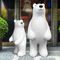 Esculturas exteriores animais de Art Sculpture Landing Polar Bear da resina branca dos desenhos animados