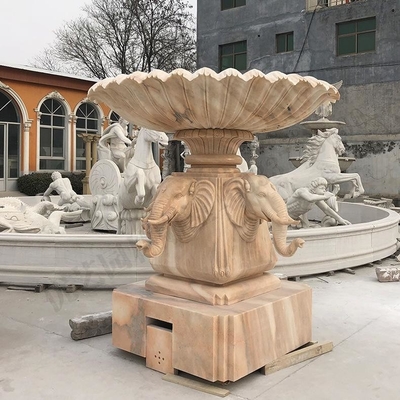 A decoração de mármore da escultura da placa do pulverizador da característica da água personalizou