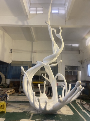 Grande EPS Escultura de onda de água abstrata Personalizar superfície de polimento