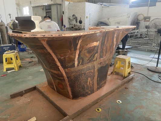 OEM Arte de cobre Escultura de interiores Móveis Recepção de hotéis