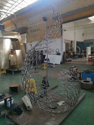 Construção do quadro de escultura de aço inoxidável personalizado Alta estabilidade